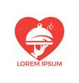 lovely food logo template vector image