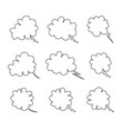 set bubbles for thinking or speech text vector image
