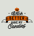 vintage halloween typography badge graphics vector image