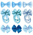 watercolor hand drawn bow collection vector image vector image
