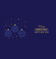 christmas card design hanging balls vector image vector image