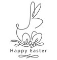 easter bunny - outline vector image vector image