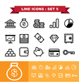 line icons set 5 vector image vector image