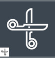 scissors related glyph icon vector image vector image
