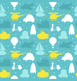 seamless pattern with silhouette of transport vector image