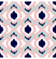 ikat geometric seamless pattern pink and blue vector image