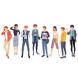 set people characters vector image