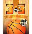 basketball tournament flyer vector image