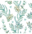 floral seamless pattern succulents ferns vector image vector image