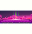 futuristic horizontal banner virtual reality vector image vector image