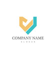 letter v company logo vector image vector image