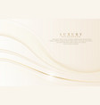 luxury abstract curve on cream background vector image