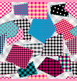 patchwork textile pattern seamless quilting vector image