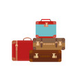 retro travel luggage vector image vector image