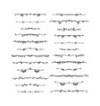 set text dividers on white background vector image