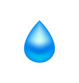 water drop blue colored isolated on white vector image