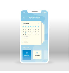 Blue events ui ux gui screen for mobile apps Vector Image