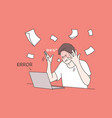 business work mental stress frustration anger vector image vector image