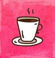 cup of coffee cartoon vector image vector image