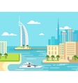 dubai city beach skyline vector image