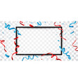 red and blue ribbon vector image vector image