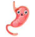 bloated stomach cartoon character digestive vector image vector image