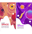 outer space planets and solar flares universe vector image