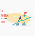 corporate leadership financial success landing vector image