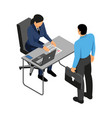 isometric tax paying icon vector image vector image