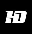 initial letter hd logo template with sporty icon vector image
