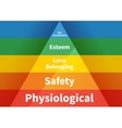 maslow pyramid with five levels hierarchy of needs vector image vector image