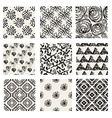 seamless patterns set vector image