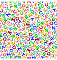 colorful seamless alphabet pattern vector image vector image