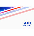 happy 4th of july independence day banner vector image vector image