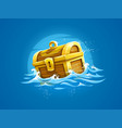 piratic trunk with treasures vector image