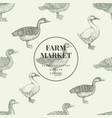 seamless farm pattern graphical duck vector image
