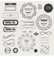 logo vintage and frames design elements vector image
