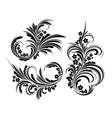 set of elegant floral elements vector image vector image