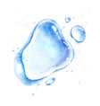 watercolor pure water drops vector image vector image