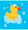 yellow rubber duck toy vector image vector image