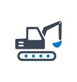 mini excavator icon vector image