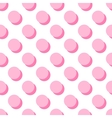 tile pattern pink polka dots on white background vector image