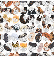 dogs with respirator pattern vector image vector image
