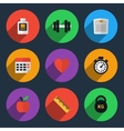 fitness tracker flat icons vector image vector image