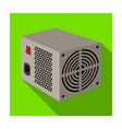 power supply unit icon in flat style isolated vector image