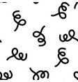 seamless pattern with black and white doodle curls vector image vector image