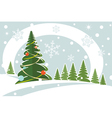 snowy christmas firtree vector image