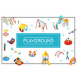 isometric kids playground concept vector image
