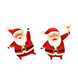 santa claus character with white beard in red hat vector image