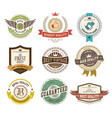 set of labels and badges retro style vector image